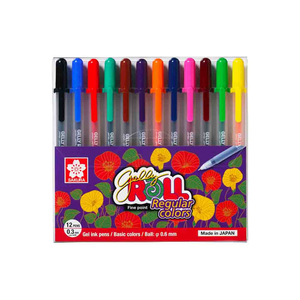 SAKURA GELLY ROLL GEL PENS XPGB-12RG CLASSIC