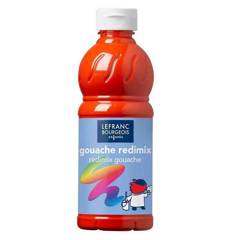 Lefranc &amp; Bourgeois education gouache redimix 500ML bottle VERMILION