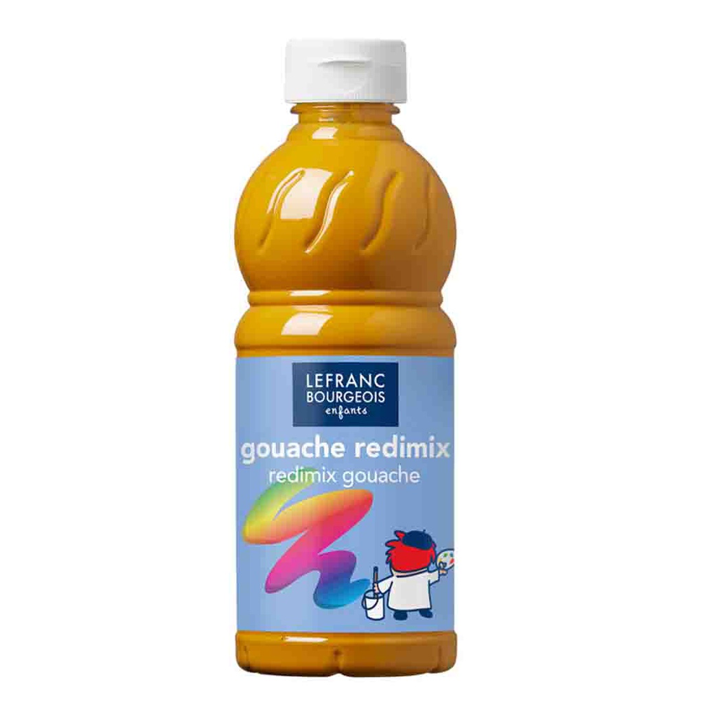 Lefranc &amp; Bourgeois education gouache redimix 500ML bottle YELLOW OCHRE