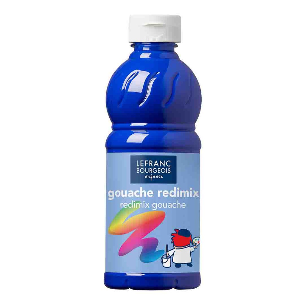 Lefranc &amp; Bourgeois education gouache redimix 500ML bottle COBALT BLUE HUE