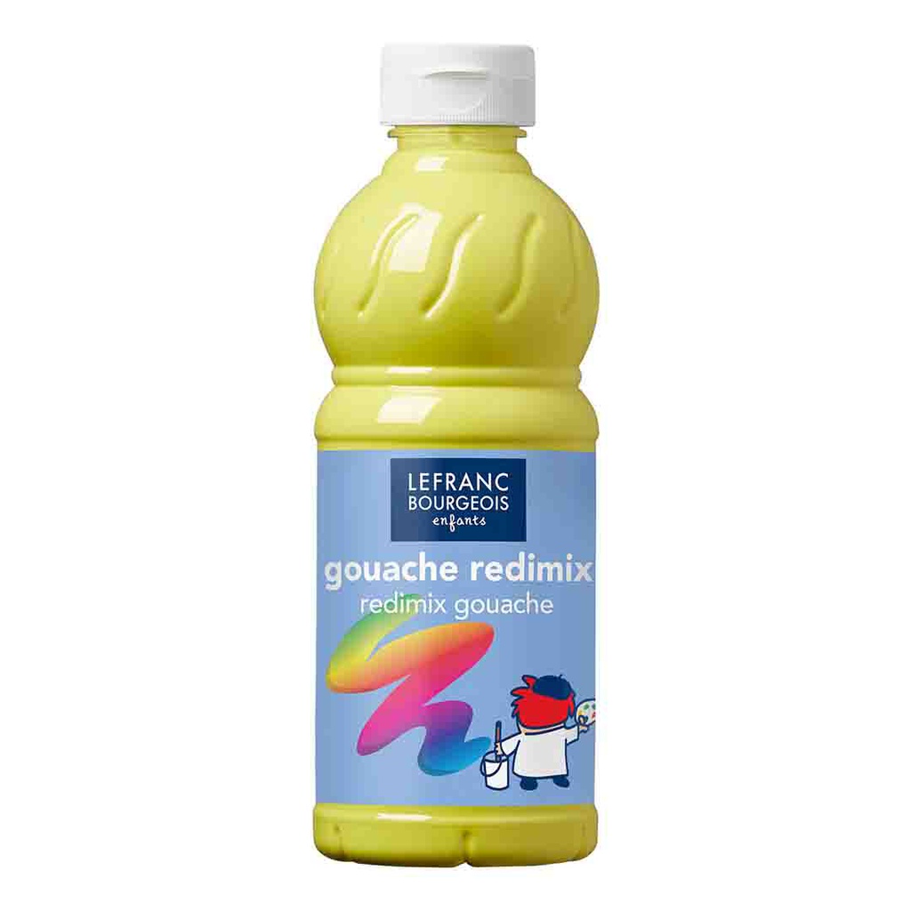 Lefranc &amp; Bourgeois education gouache redimix 500ML bottle LEMON YELLOW