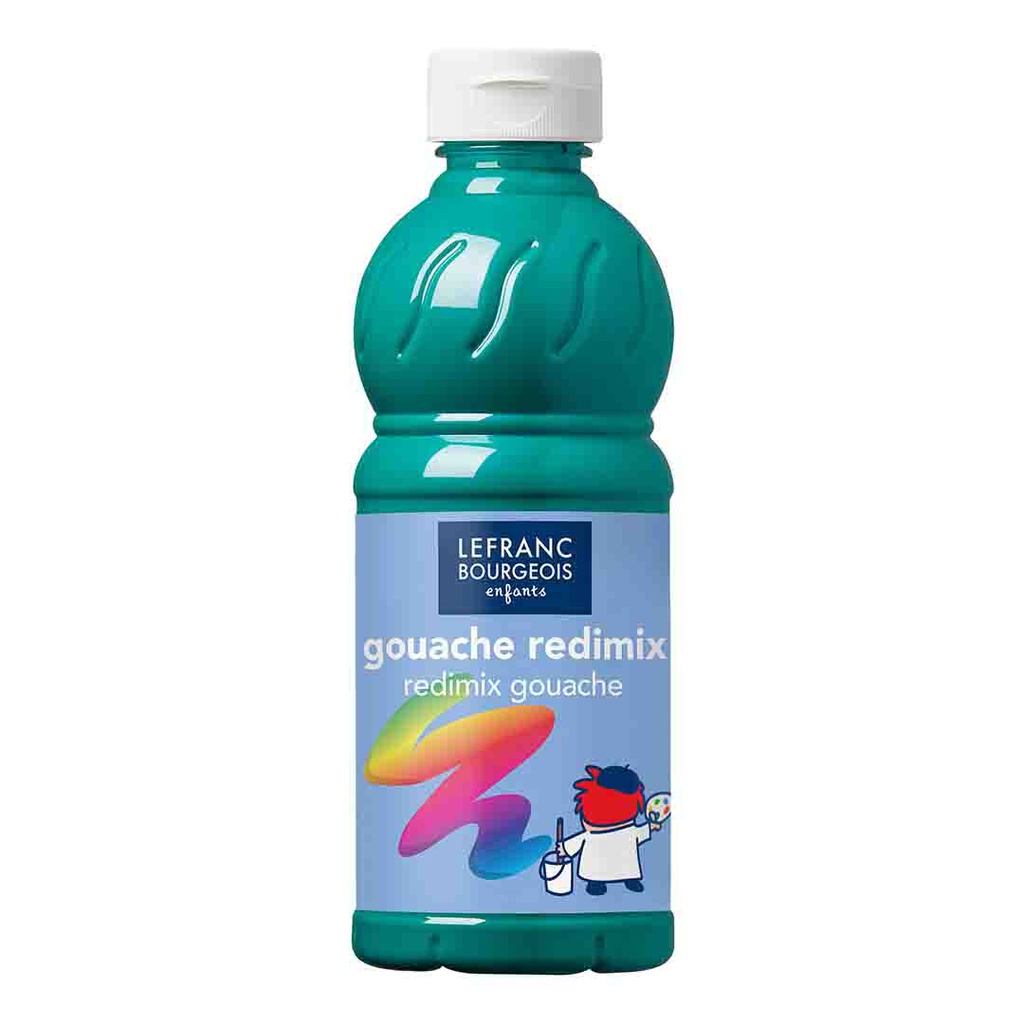 Lefranc &amp; Bourgeois education gouache redimix 500ML bottle EMERALD GREEN