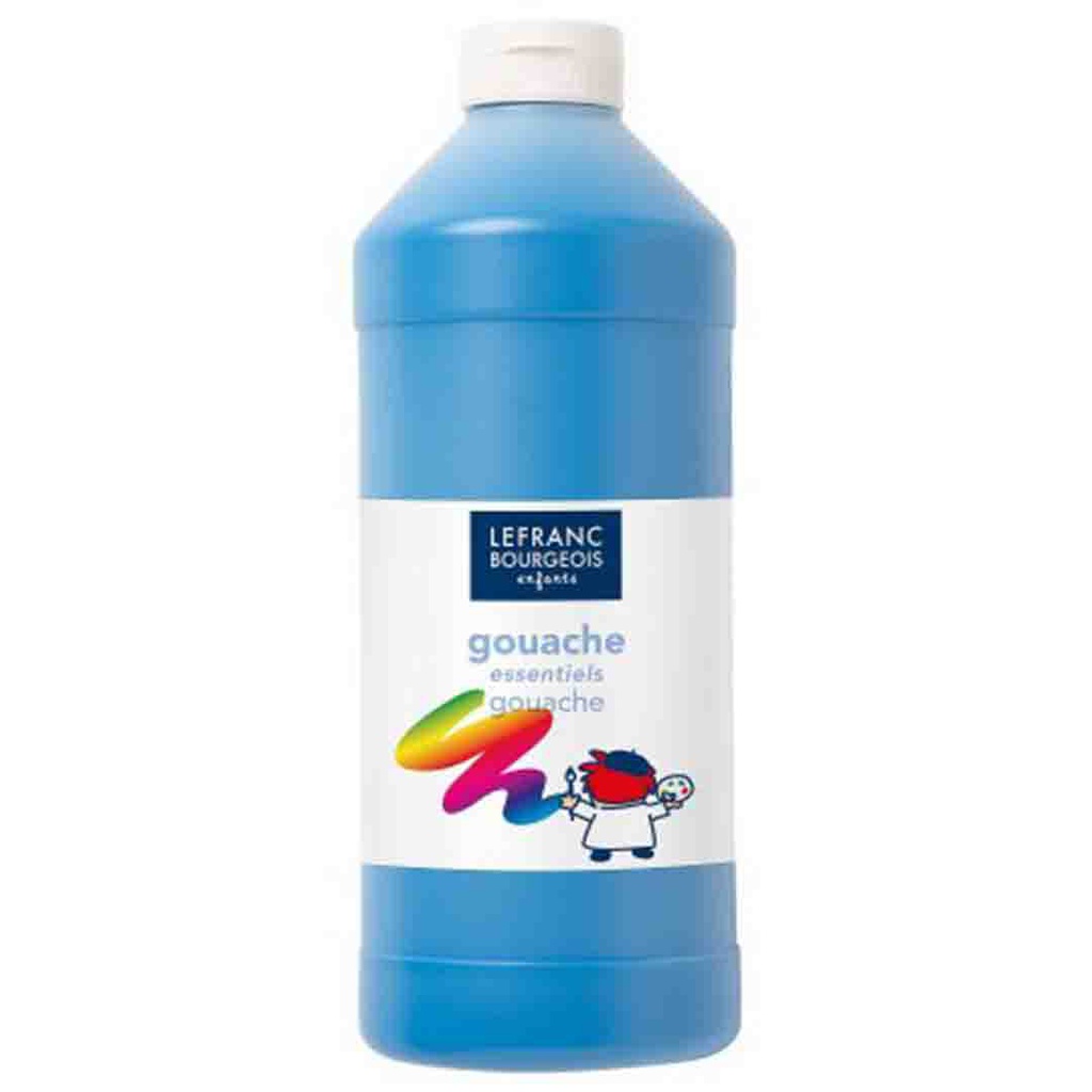 Lefranc &amp; Bourgeois education gouache liquide 1 liter bottle PRIMARY BLUE