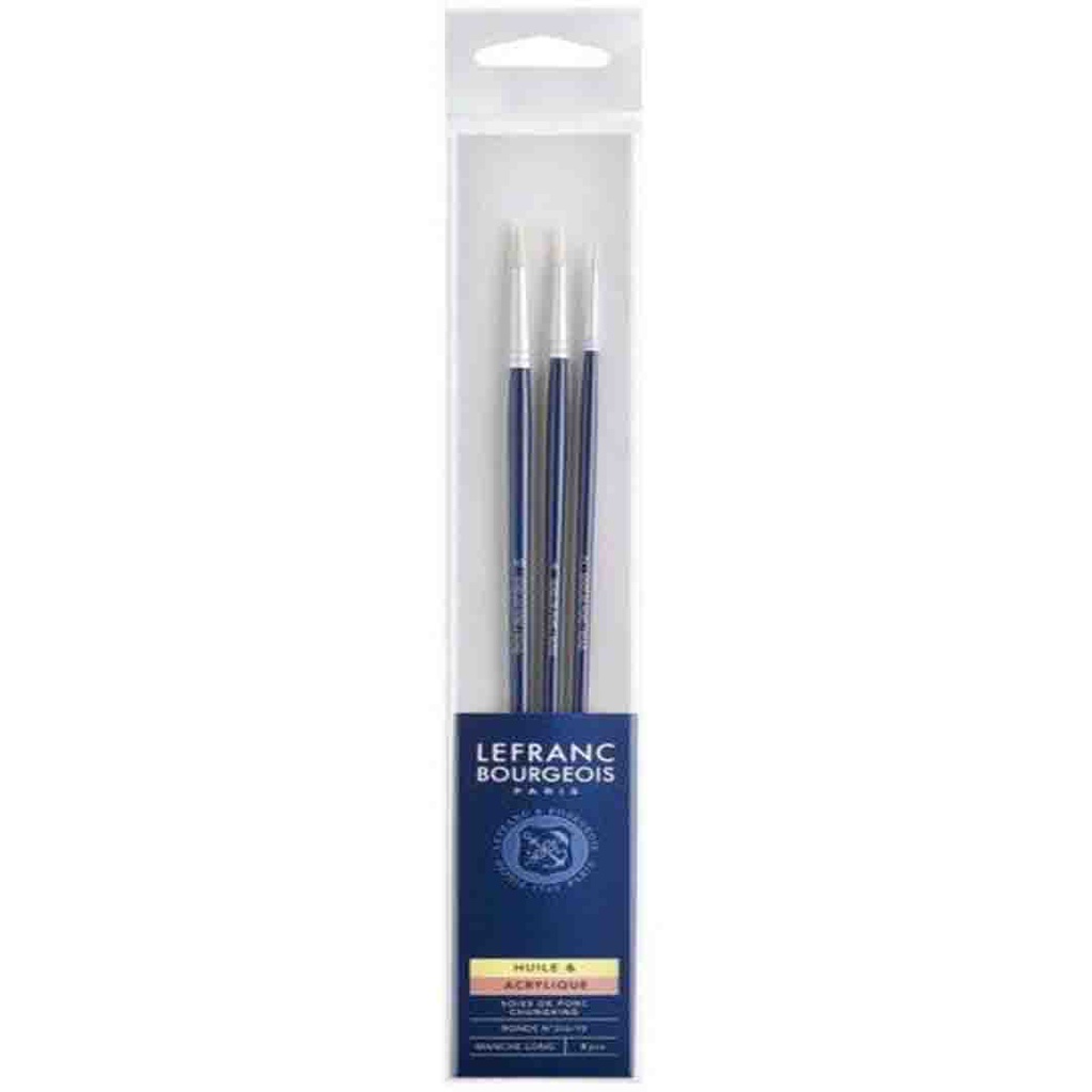 Lefranc &amp; Bourgeois fine brush synthetic round 2/6/10 long handle