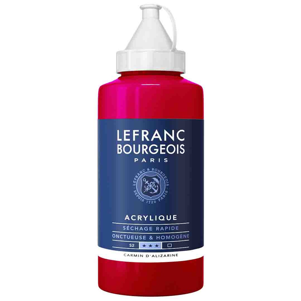Lefranc &amp; Bourgeois fine acrylic color 750ML bottle ALIZARINE CARMINE