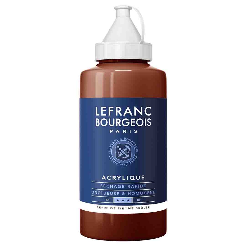 Lefranc &amp; Bourgeois fine acrylic color 750ML bottle BURNT SIENNA