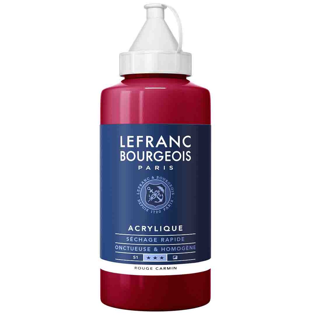 Lefranc & Bourgeois fine acrylic color 750ML bottle CARMINE RED