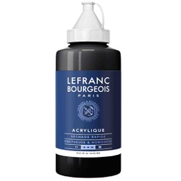 [300375] Lefranc &amp; Bourgeois fine acrylic color 750ML bottle IVORY BLACK