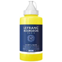 [300378] Lefranc &amp; Bourgeois fine acrylic color 750ML bottle LEMON YELLOW