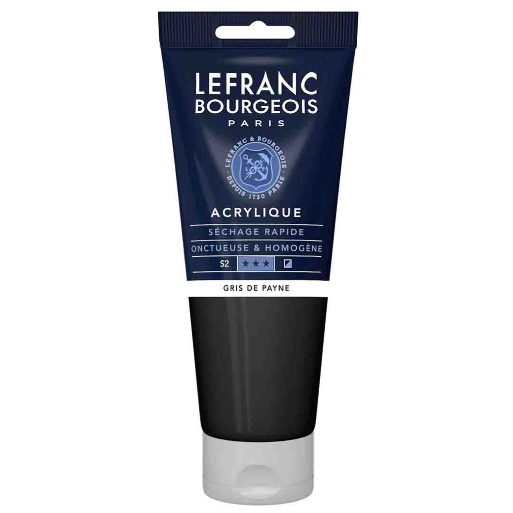 Lefranc &amp; Bourgeois fine acrylic color 200ML tube PAYNE'S GREY