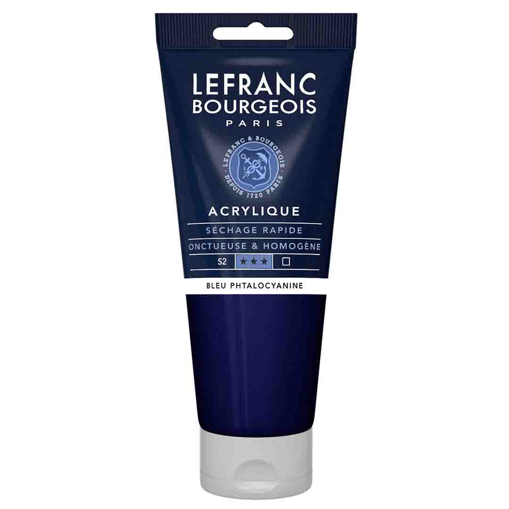 Lefranc &amp; Bourgeois fine acrylic color 200ML tube PHTHALOCYANINE BLUE