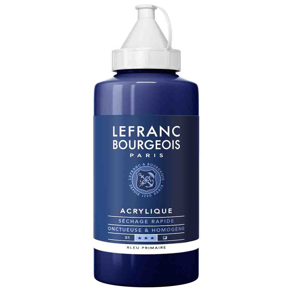 Lefranc &amp; Bourgeois fine acrylic color 750ML bottle PRIMARY BLUE