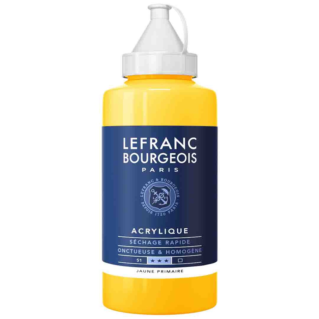 Lefranc &amp; Bourgeois fine acrylic color 750ML bottle PRIMARY YELLOW