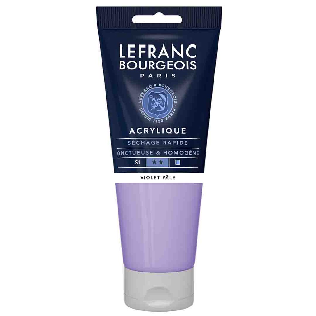 الوان اكريلك انبوب 200 مل من ليفرانس آند بورجوا ذات الجودة العالية VIOLET PALE