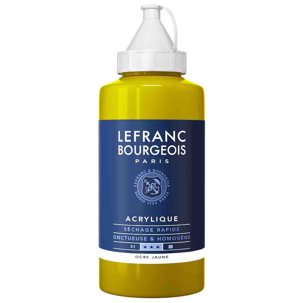 Lefranc &amp; Bourgeois fine acrylic color 750ML bottle YELLOW OCHRE