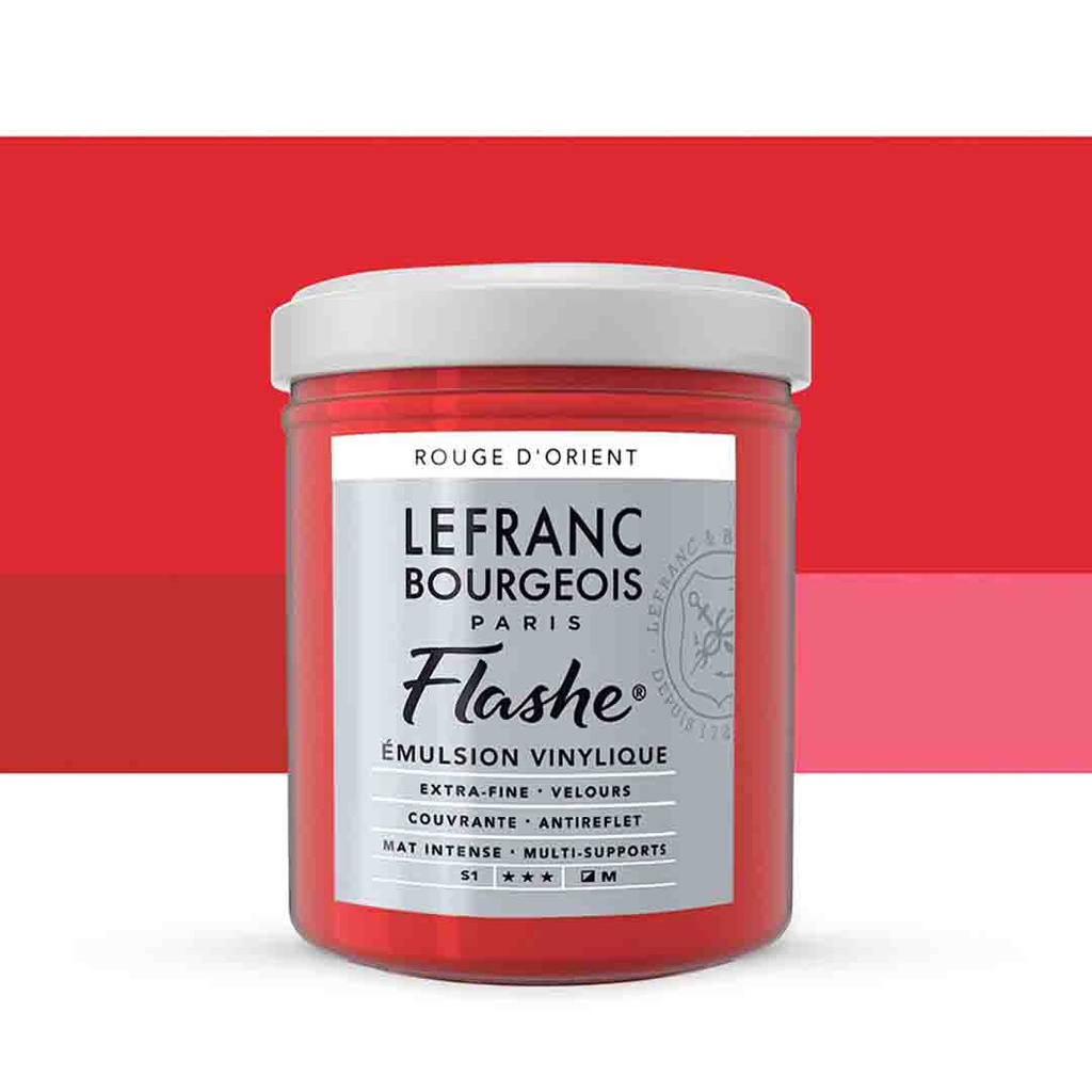 Lefranc &amp; Bourgeois flashe acrylic color 125ml JAR ORIENTAL RED