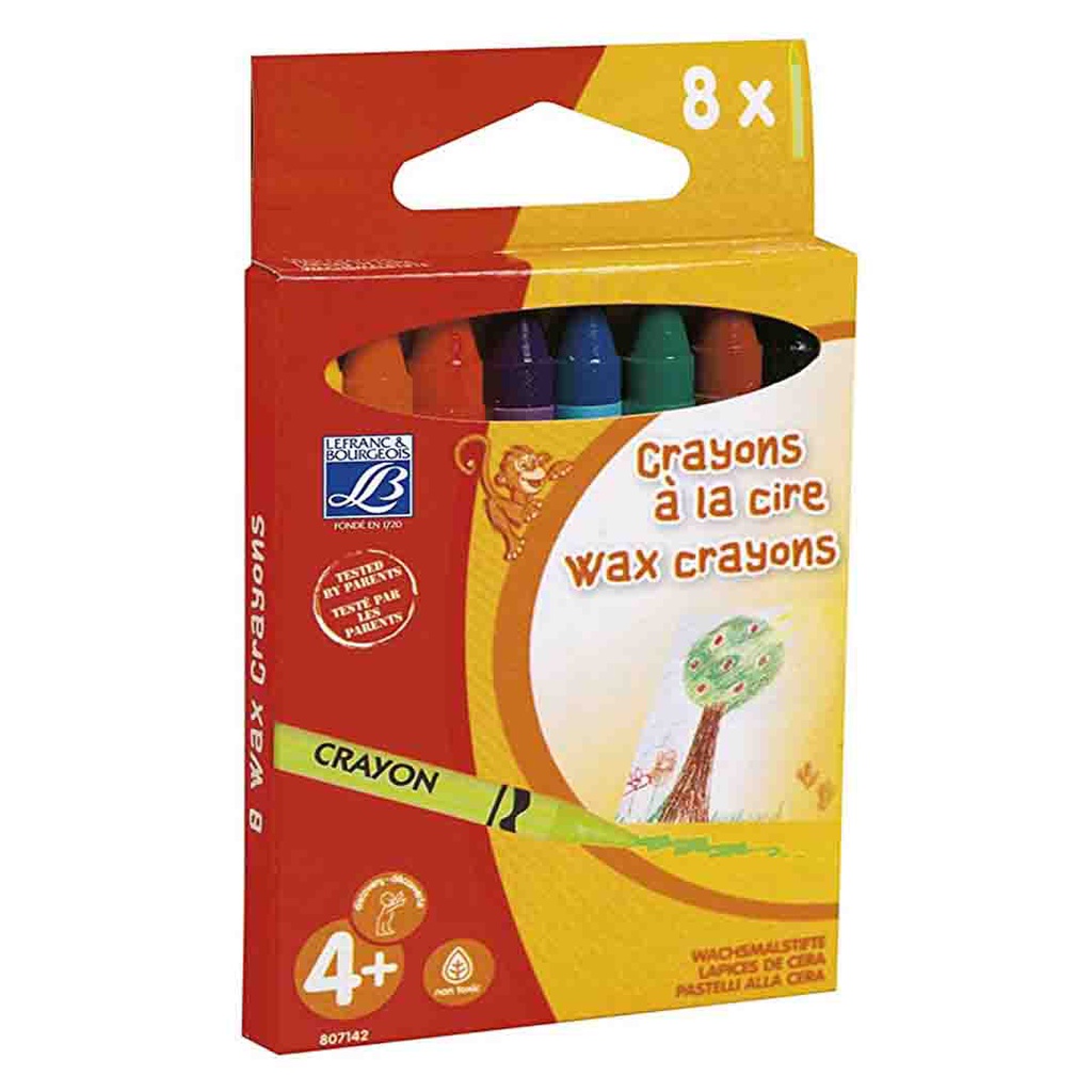 Lefranc &amp; Bourgeois education wax crayon  set of 8 JUMBO