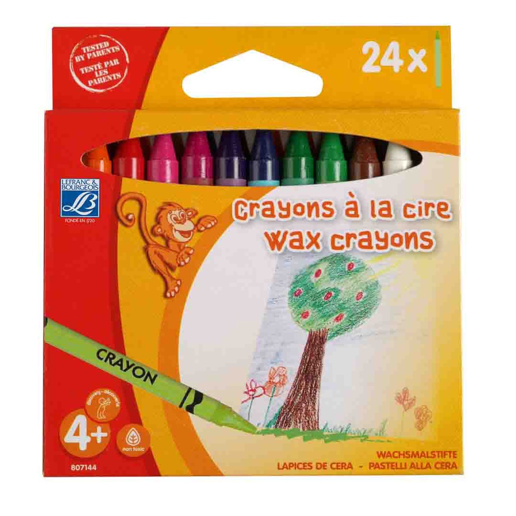 Lefranc &amp; Bourgeois education wax crayon  set of 24 JUMBO