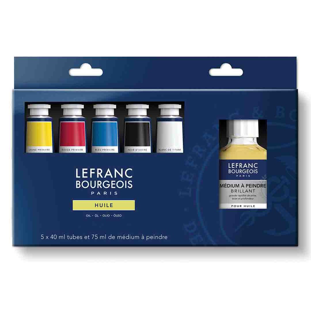 Lefranc &amp; Bourgeois fine oil color set of 5X40ML+ADD