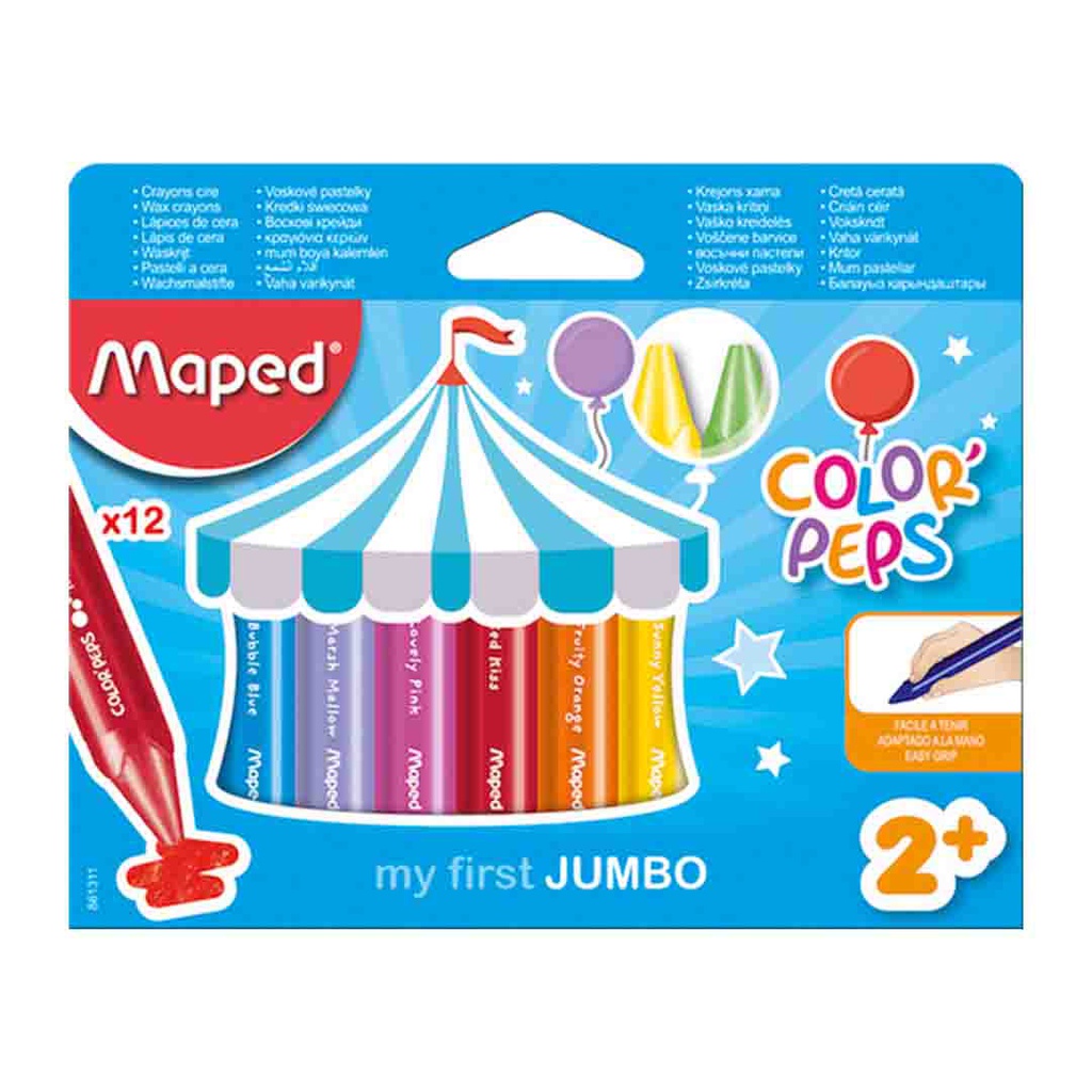 الوان شمعية مابد 12 لون my first WaxJumbo Maped