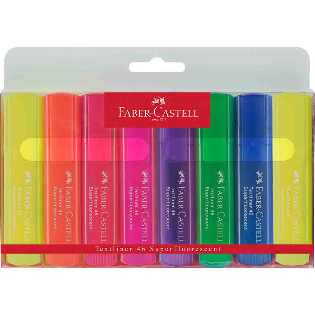 قلم تظهير فابركاستيل 8 لون FIBER-CASTEL