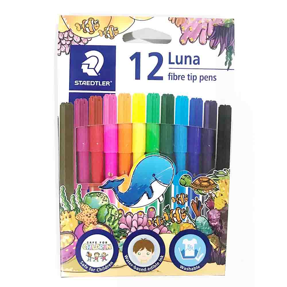 Staedtler 12 Luna Fiber Tip Pens‏