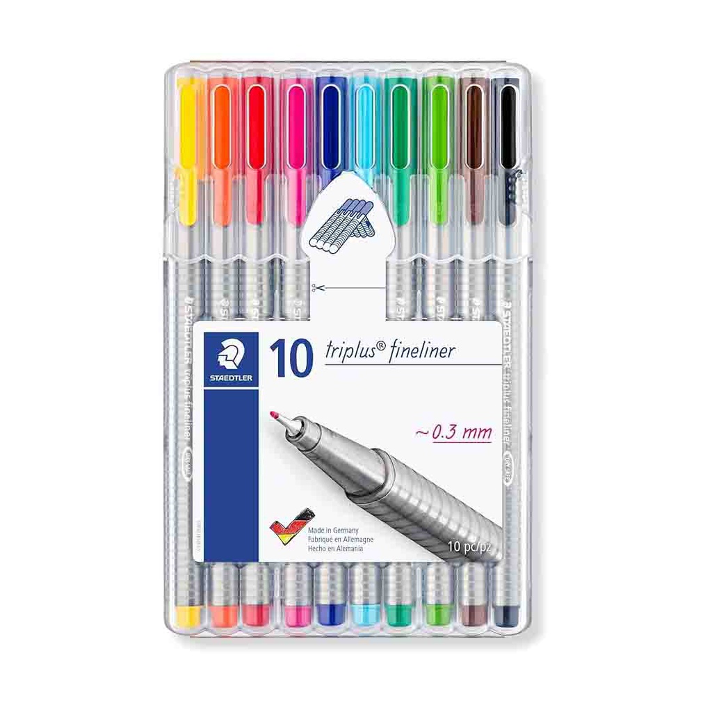 قلم ستدلر 10لون STAEDTLER 0.3m