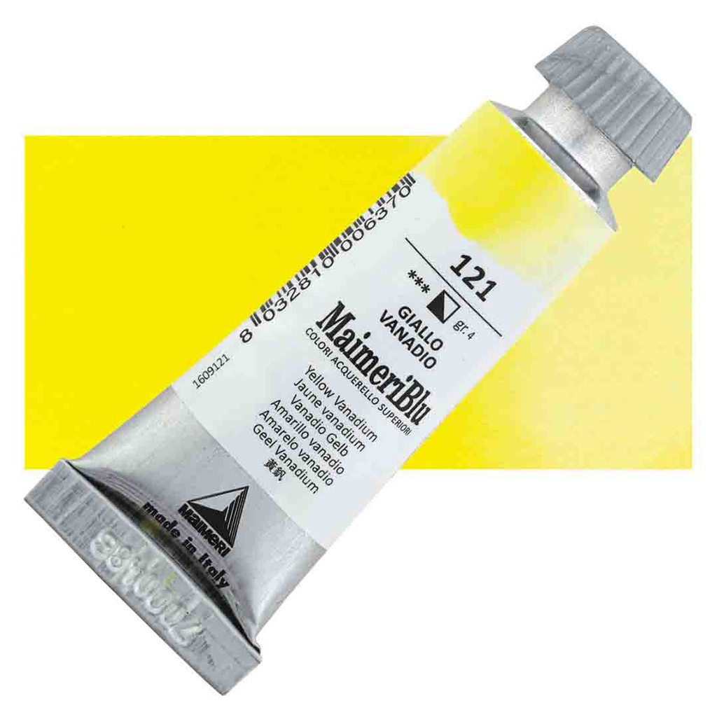 Maimeri Blu Artist Watercolor - Yellow Vanadium, 12 ml Tube