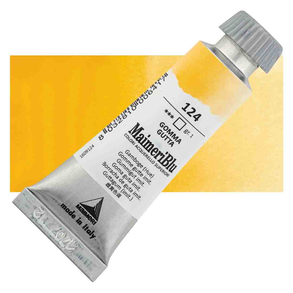 Maimeri Blu Artist Watercolor - Gamboge (Hue), 12 ml Tube