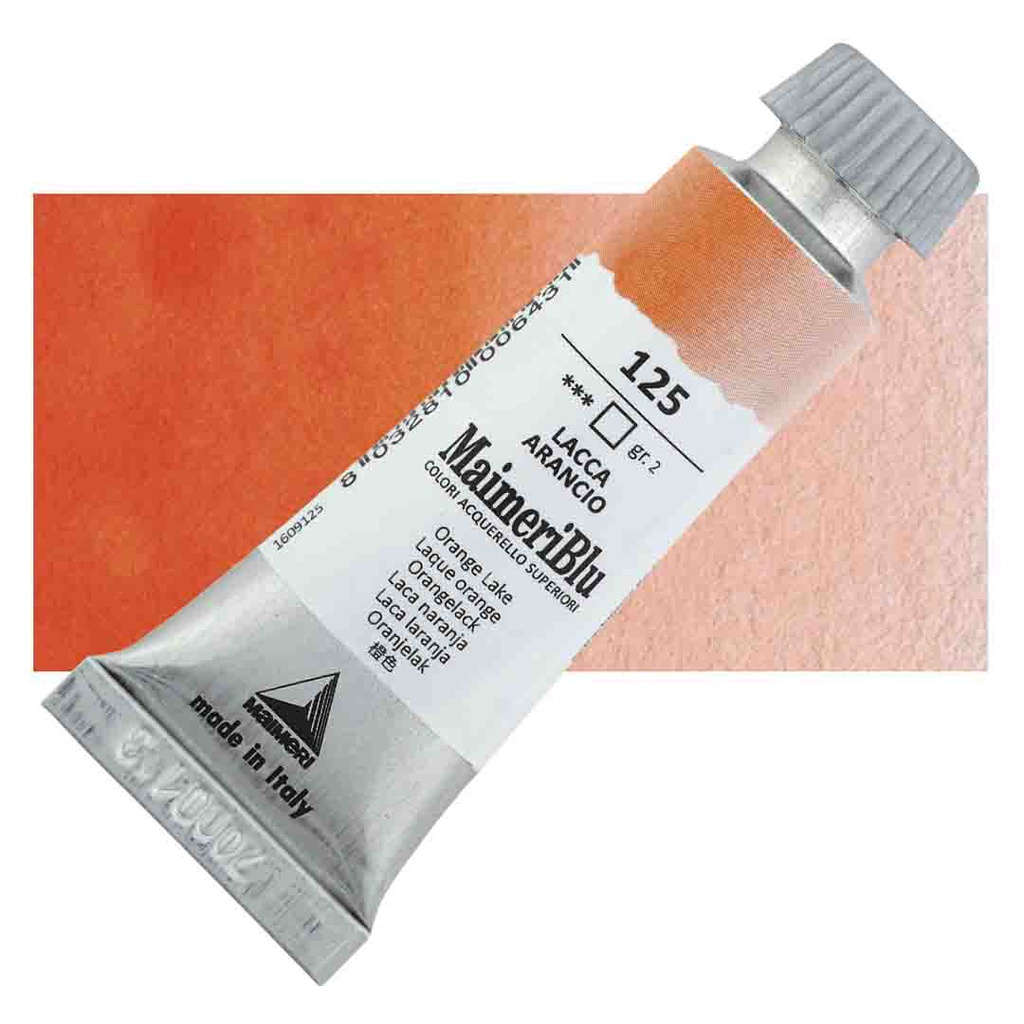 Maimeri Blu Artist Watercolor - Orange Lake, 12 ml Tube