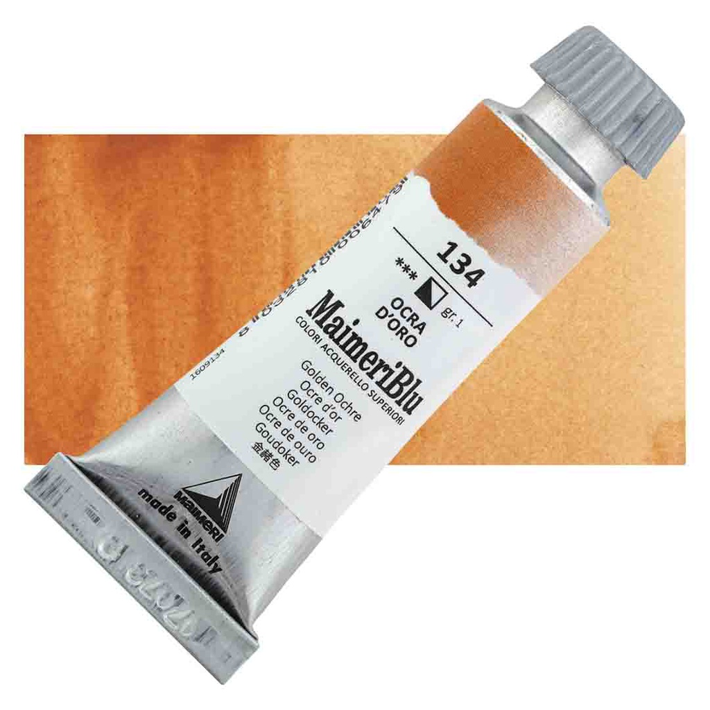 Maimeri Blu Artist Watercolor - Golden Ochre, 12 ml Tube