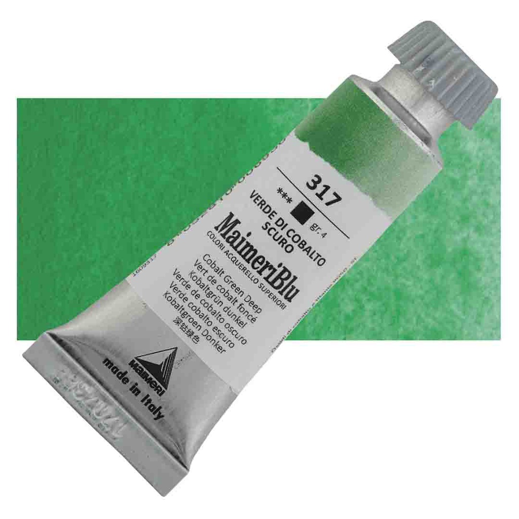 Maimeri Blu Artist Watercolor - Cobalt Green Deep, 12 ml Tube