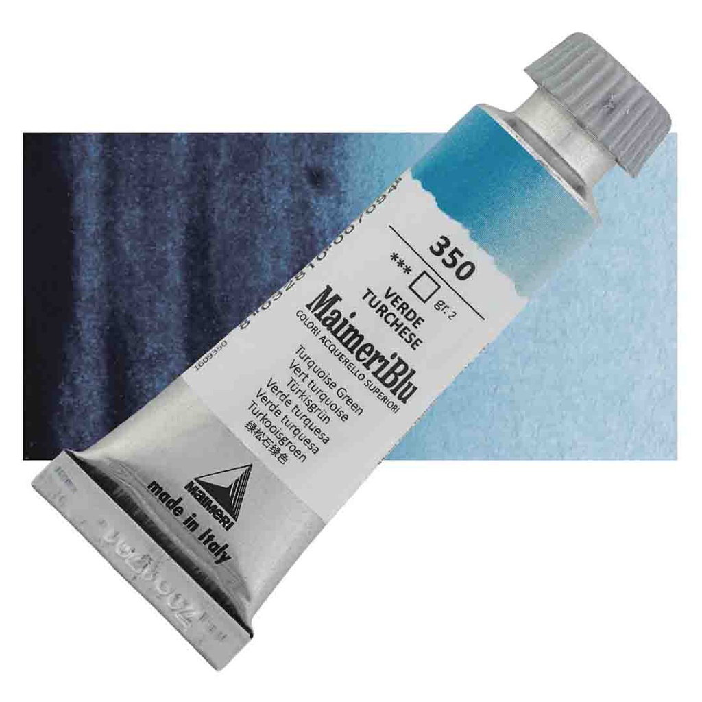 Maimeri Blu Artist Watercolor - Turquoise Green, 12 ml Tube