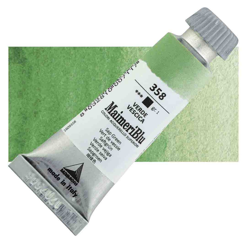 Maimeri Blu Artist Watercolor - Sap Green, 12 ml Tube