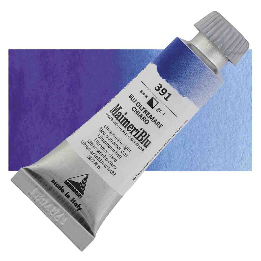 Maimeri Blu Artist Watercolor - Ultramarine Light, 12 ml Tube