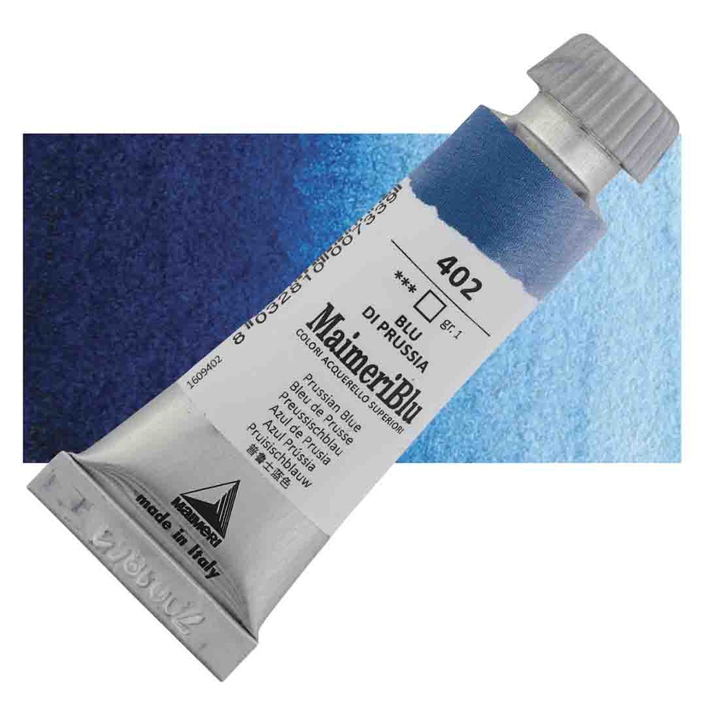 Maimeri Blu Artist Watercolor - Prussian Blue, 12 ml Tube