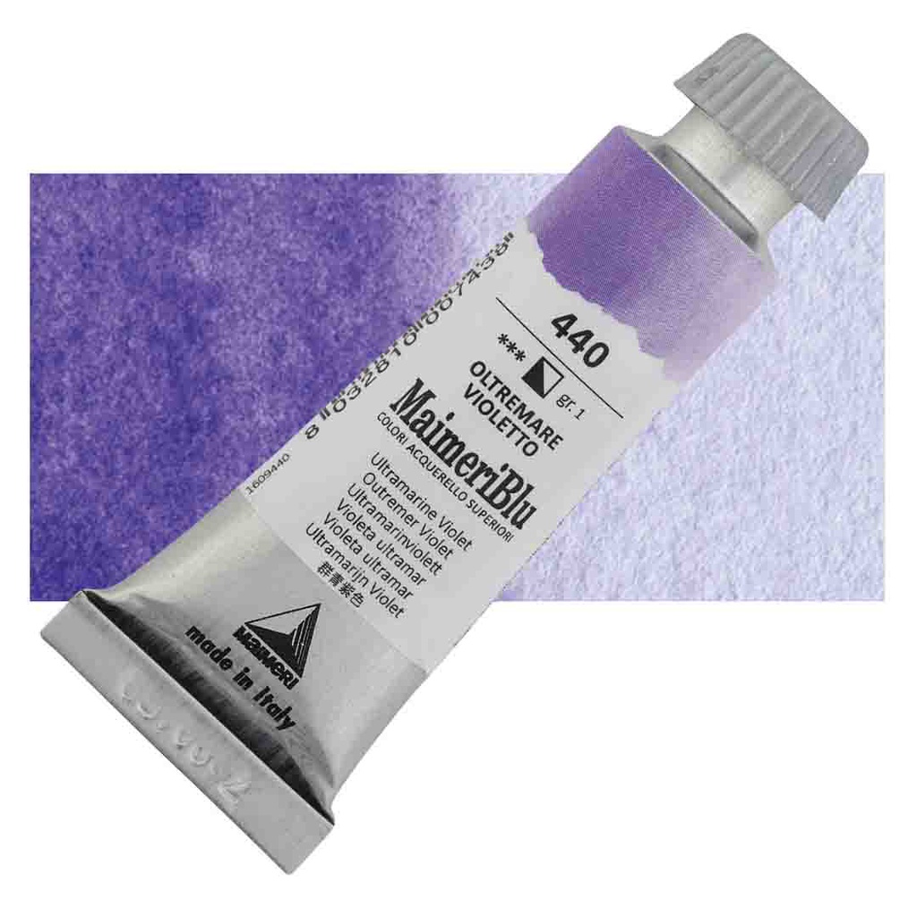 Maimeri Blu Artist Watercolor - Ultramarine Violet, 12 ml Tube