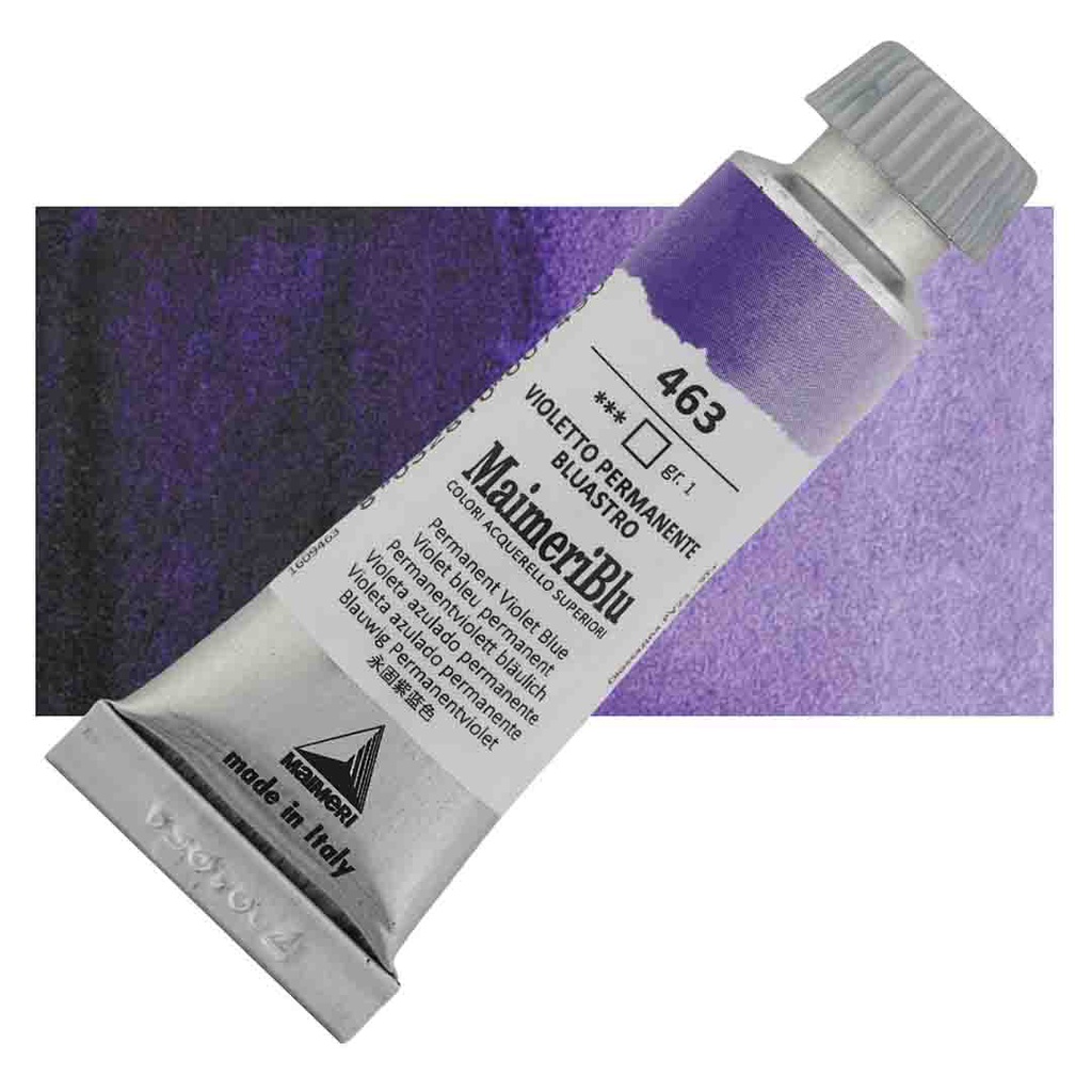 Maimeri Blu Artist Watercolor - Permanent Violet Blue, 12 ml Tube