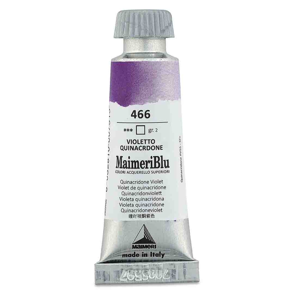 Maimeri Blu Artist Watercolor - Quinacridone Violet, 12 ml Tube