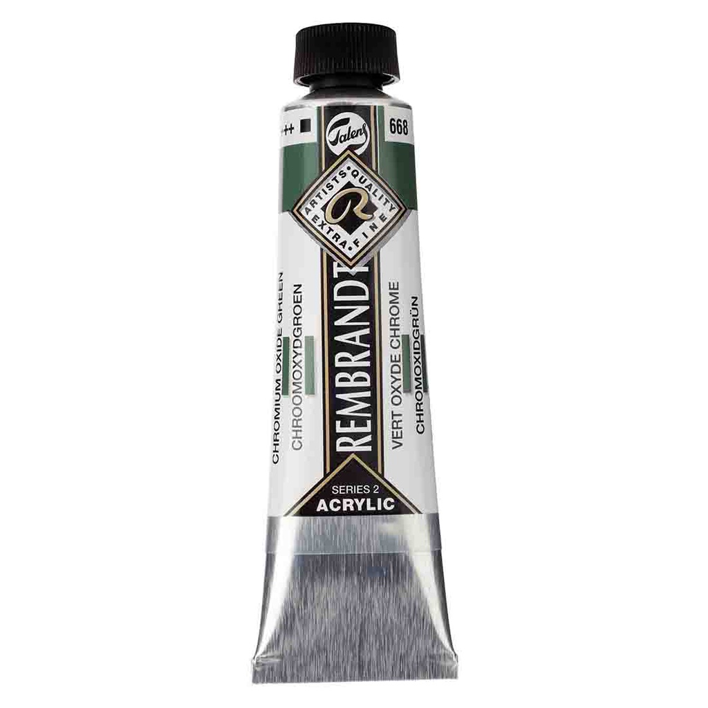 الوان اكريلك من رامبرانت 40مل عالي الجودة يلبي المتطلبات العالية للرسام المعاصر Chromium oxide green 668