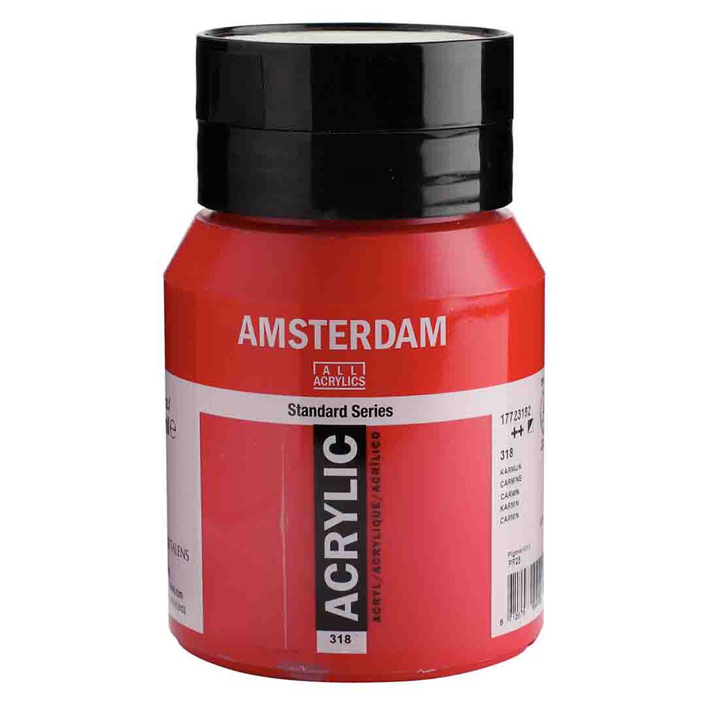 الوان اكريلك ماركة امستردام الهولندية عالية الجودة والمعان والتماسك 500 مل CARMINE