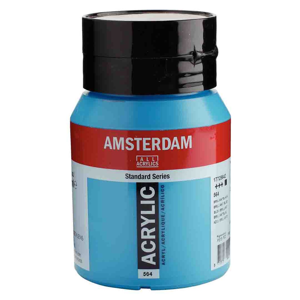الوان اكريلك ماركة امستردام الهولندية عالية الجودة والمعان والتماسك 500 مل BRILLIANT BLUE