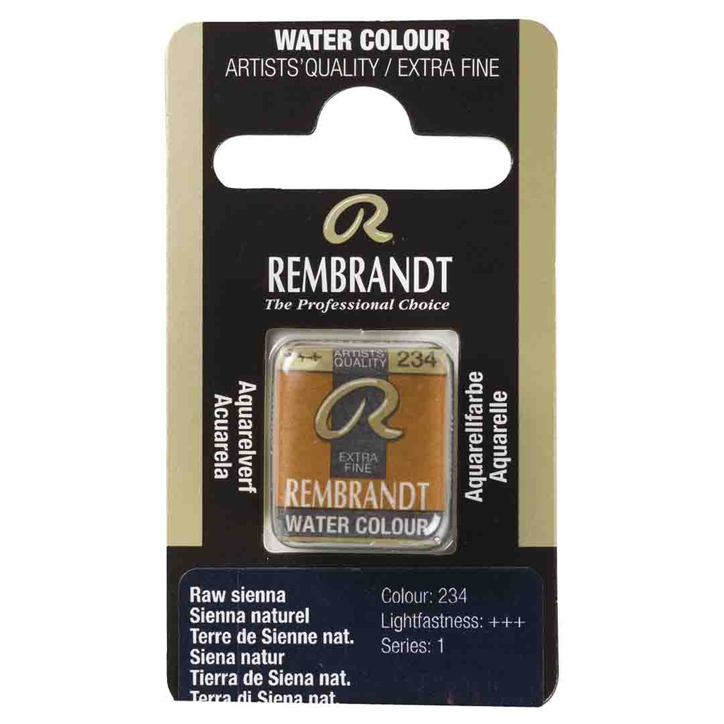 Rembrandt water color   pan  RAW SIENNA