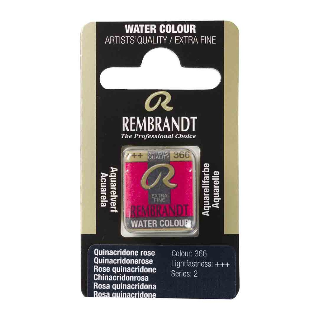 Rembrandt water color   pan  QUINAROSE