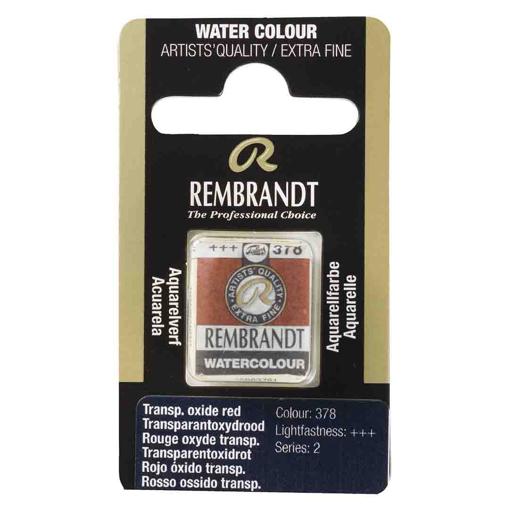 Rembrandt water color   pan  TRANSP.OX.RED