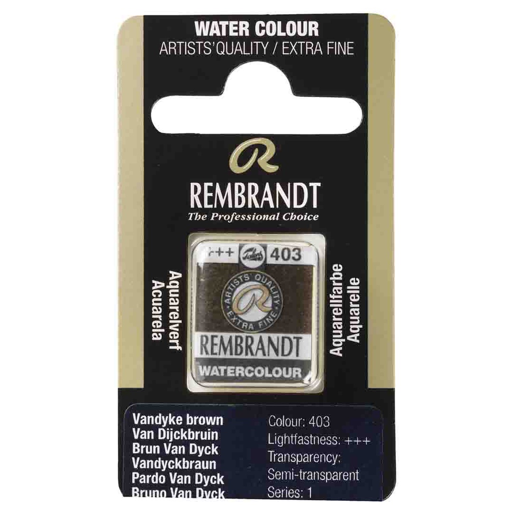 Rembrandt water color   pan  VANDYKE BROWN