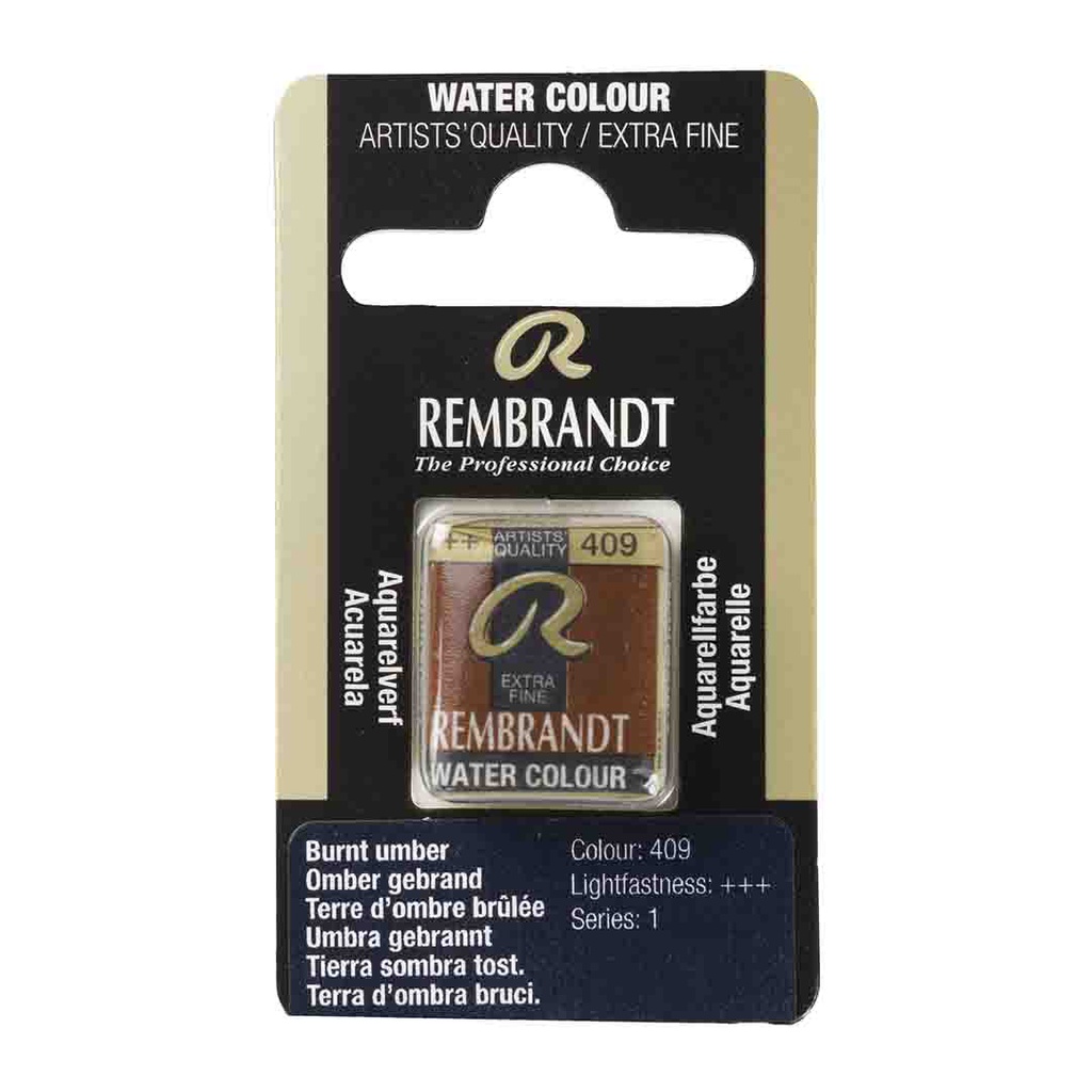 Rembrandt water color   pan  BURNT UMBER