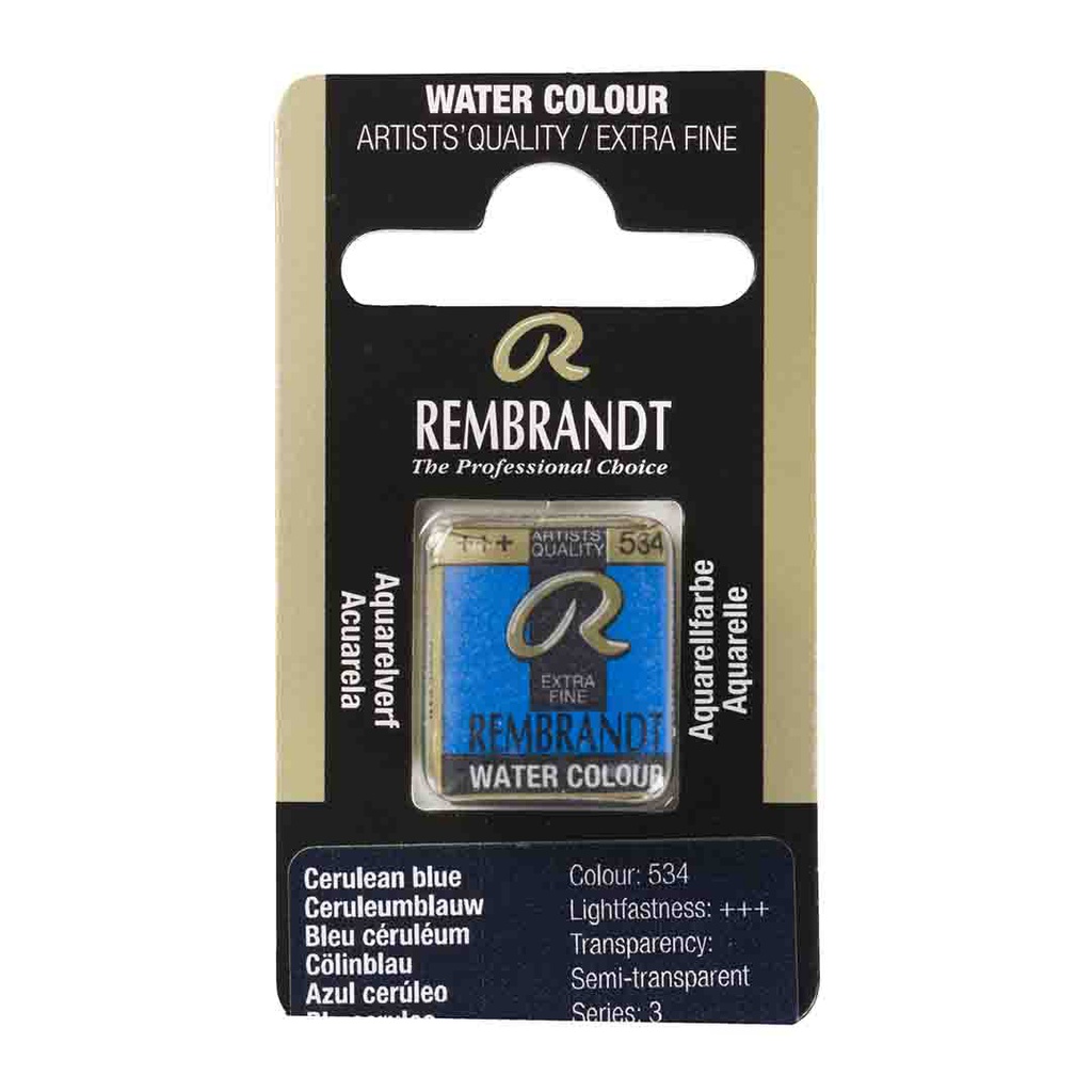 Rembrandt water color   pan  CERULEAN BLUE