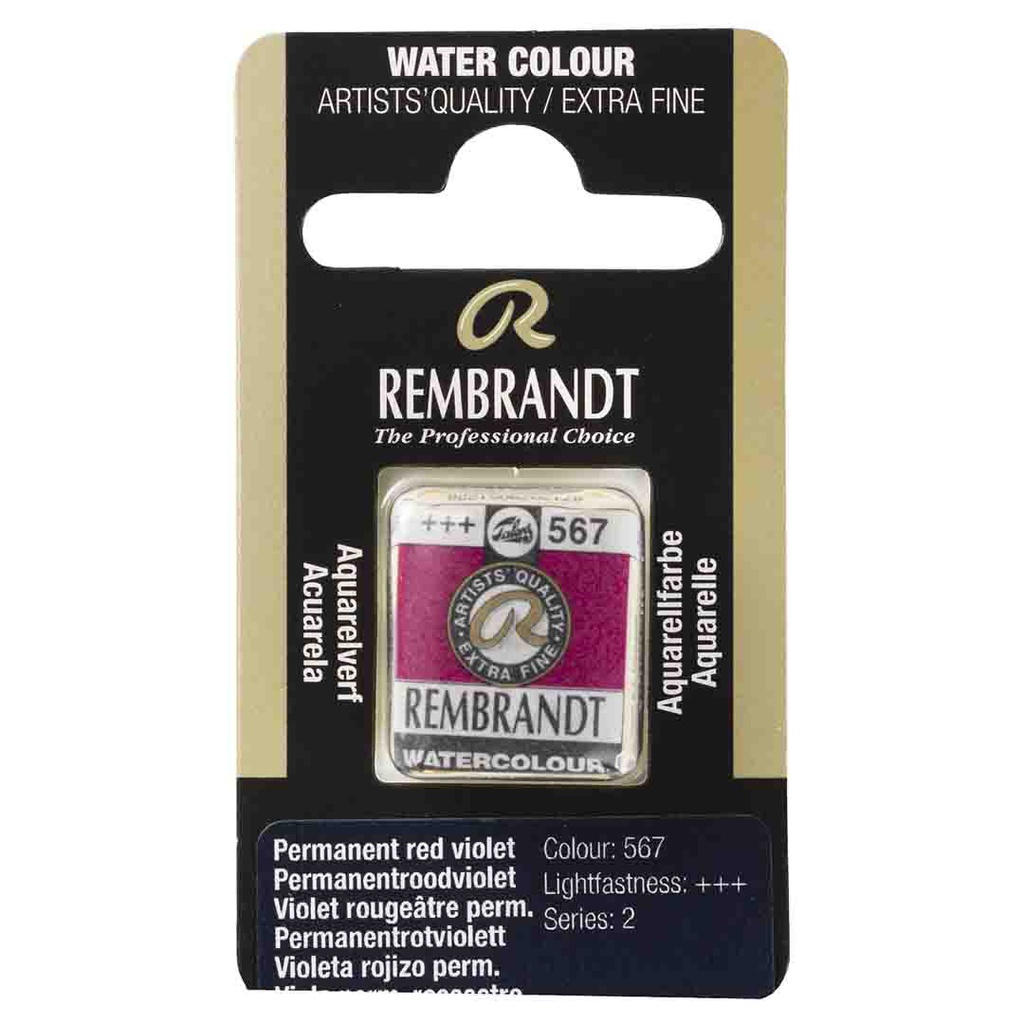 Rembrandt water color   pan  PERM.RED VIOL