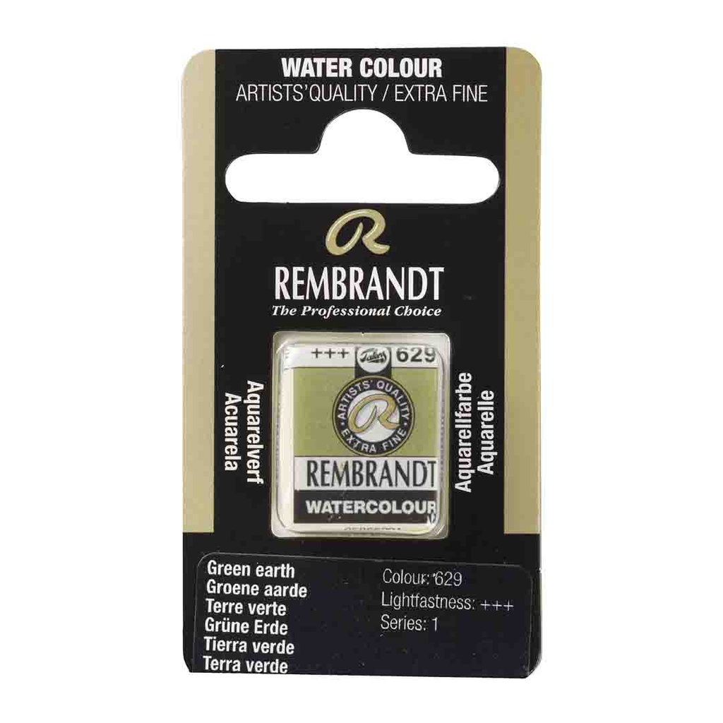 Rembrandt water color   pan  GREEN EARTH
